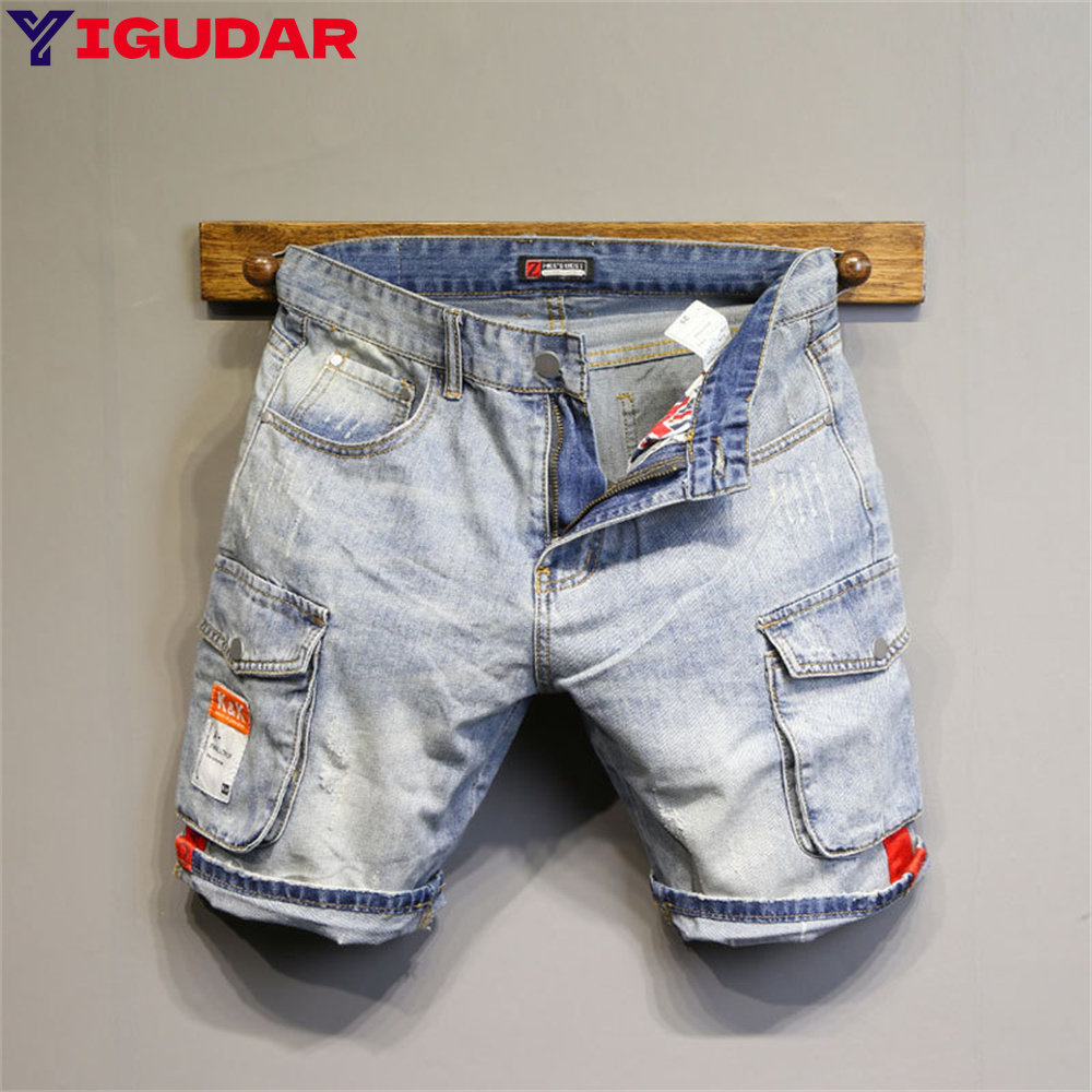 Streetwear Brand Denim - 패션 브랜드 남성 청바지 반바지 홀