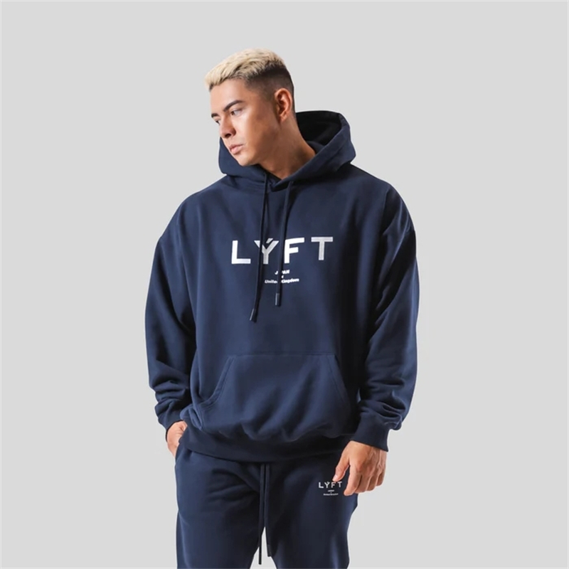 Streetwear Brand Japan - LYFT 클래식 로고 남성용 후드티, 따뜻한
