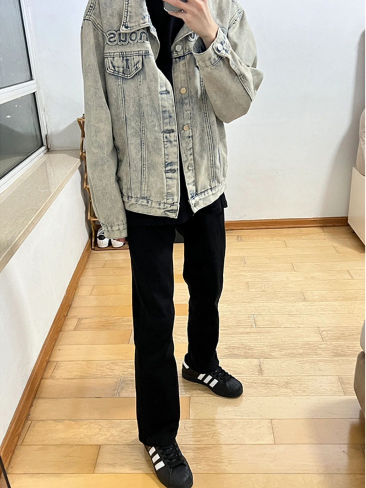 Streetwear Brand Denim - 클린핏 아메리칸 하이 스트리트 엘라스틱 청바지