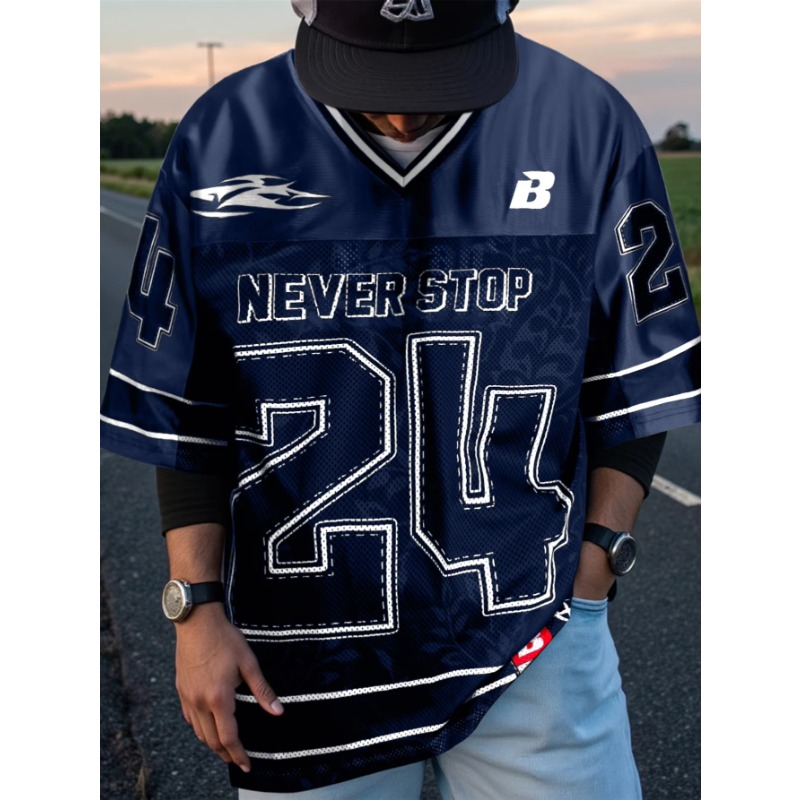 Streetwear Brand Football Jersey - 2026 여름 빈티지 남성 오버사이즈 스트리트웨어