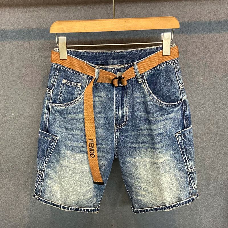 Streetwear Brand Denim - 여름 남성 캐주얼 데님 반바지 브랜드