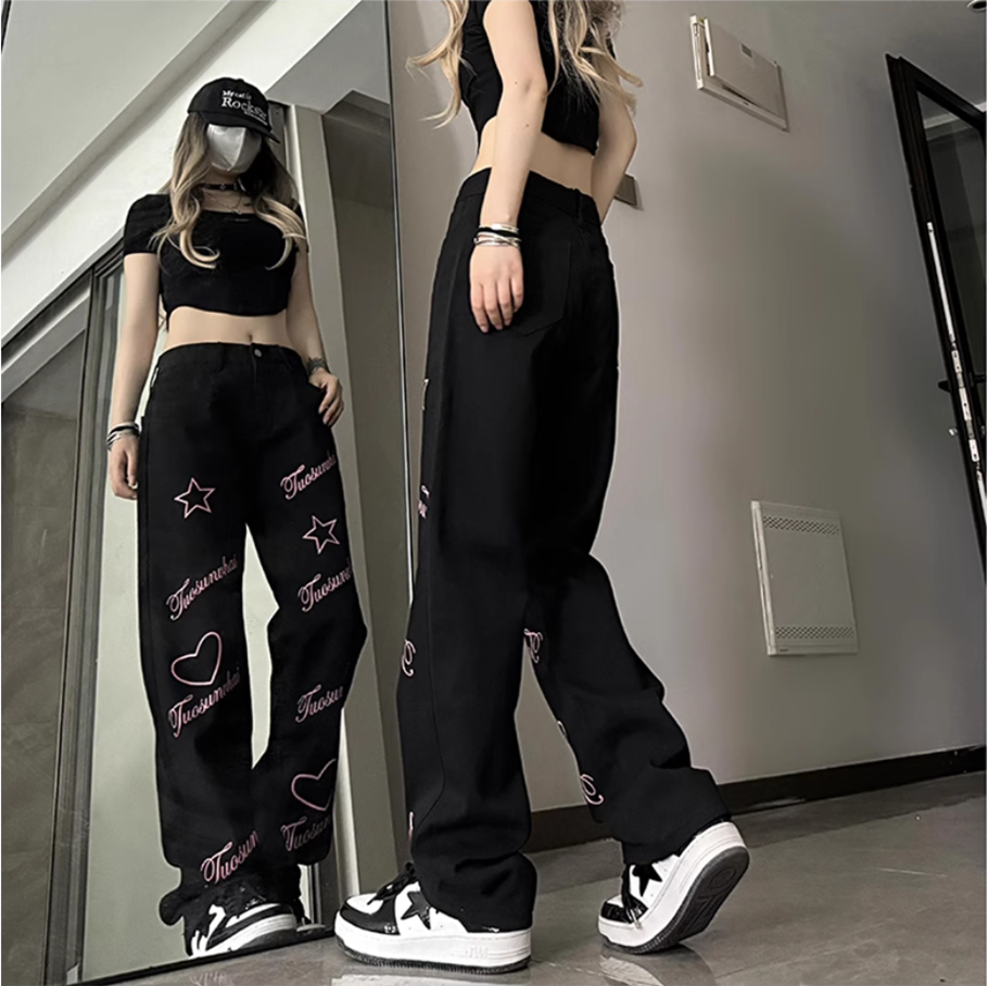새로운 봄 가을 플러스 사이즈 코튼 브랜드 여성 여자  - Streetwear Brand Denim 리뷰 및 가격