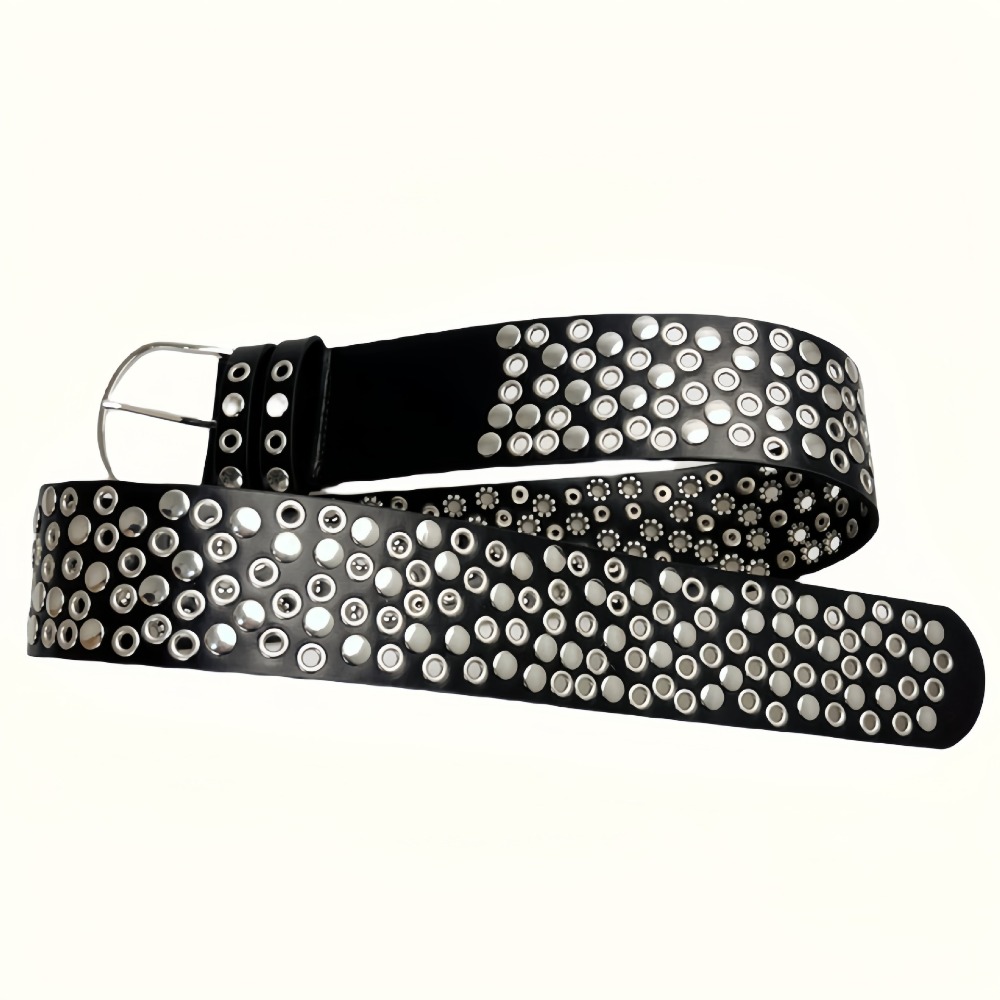 펑크 할로우 아일렛 리벳 벨트 트렌디 브랜드 럭셔리 디 - Streetwear Brand Belts 리뷰 및 가격
