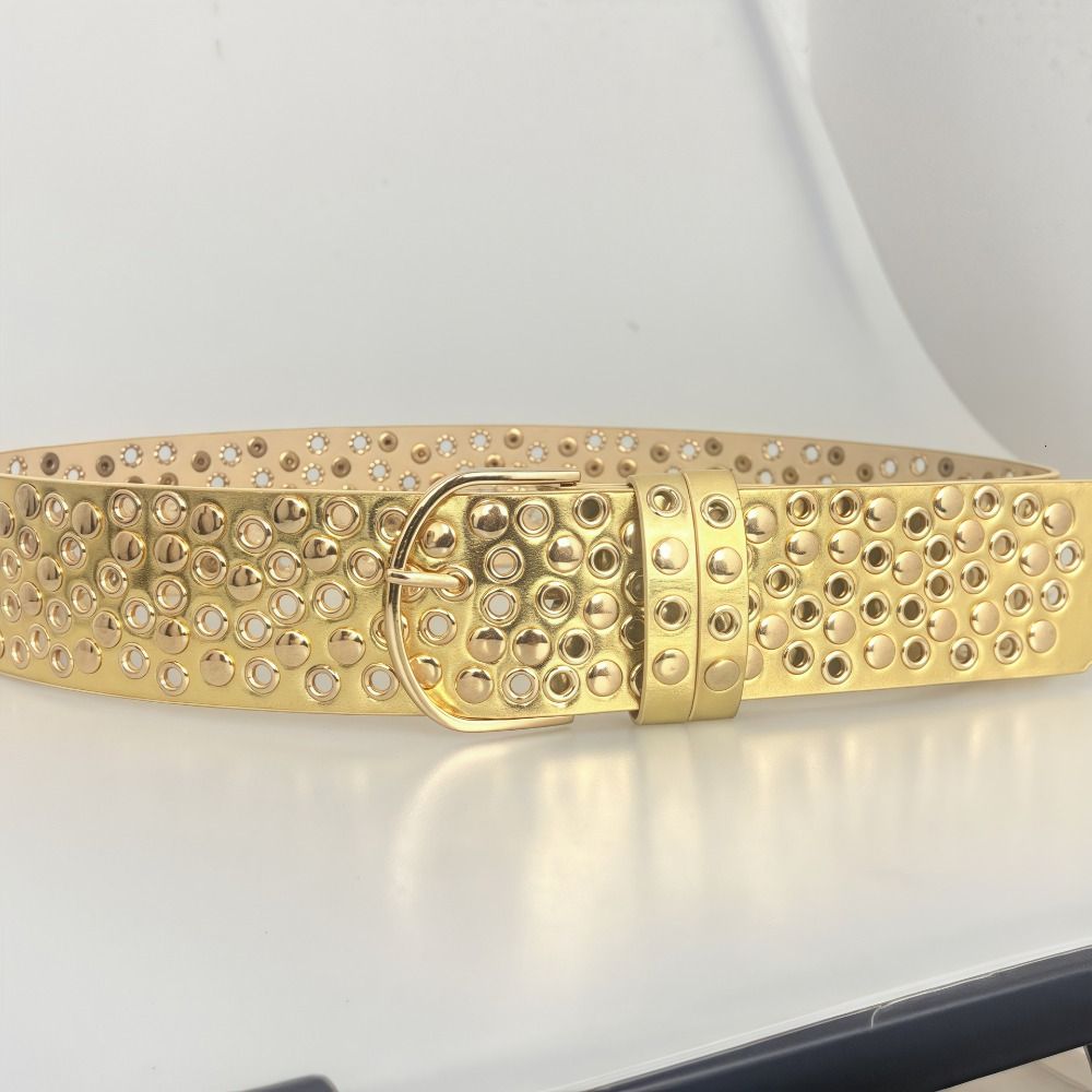 펑크 홀로우 아일렛 리벳 벨트 트렌디 브랜드 럭셔리 디 - Streetwear Brand Belts 리뷰 및 가격