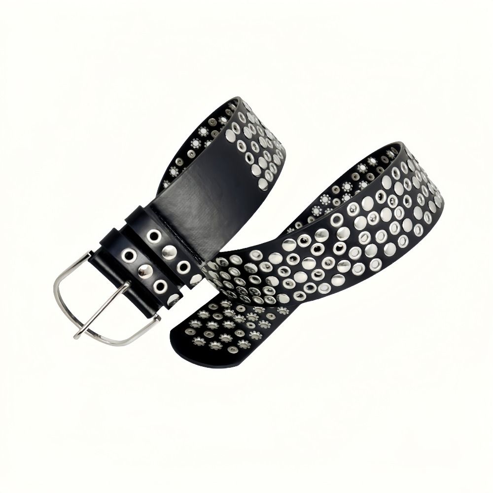펑크 홀로우 아일렛 리벳 벨트 트렌디 브랜드 럭셔리 디 - Streetwear Brand Belts 리뷰 및 가격